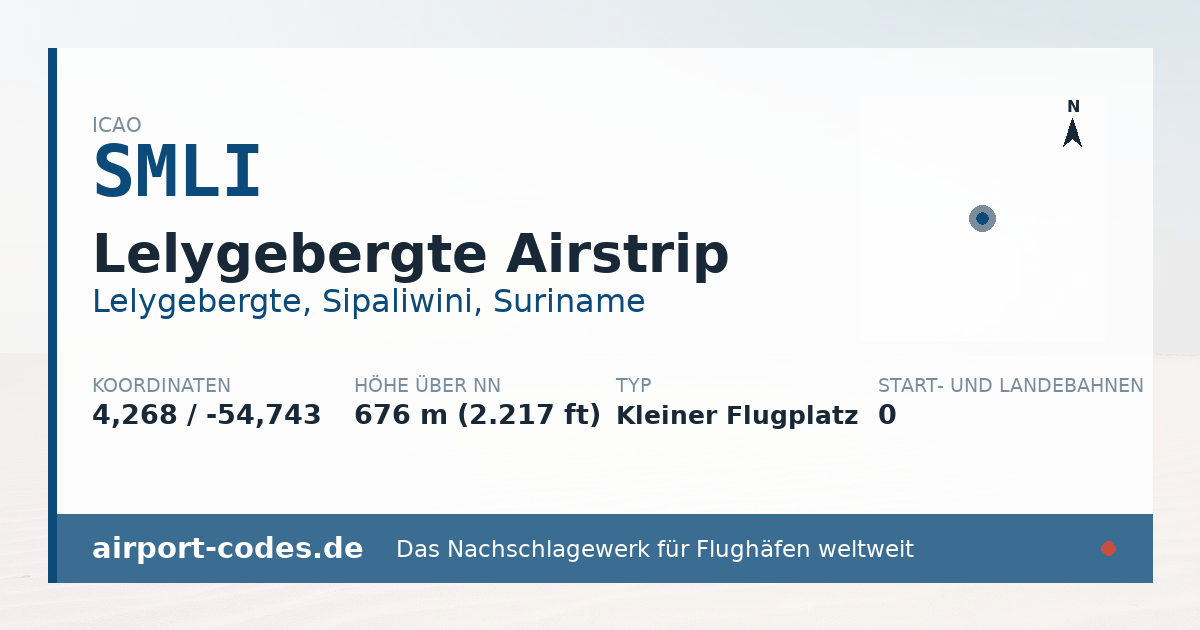 Generierte Übersichtsgrafik zum Flughafen Lelygebergte Airstrip mit Codes, Koordinaten und Bahnenskizze