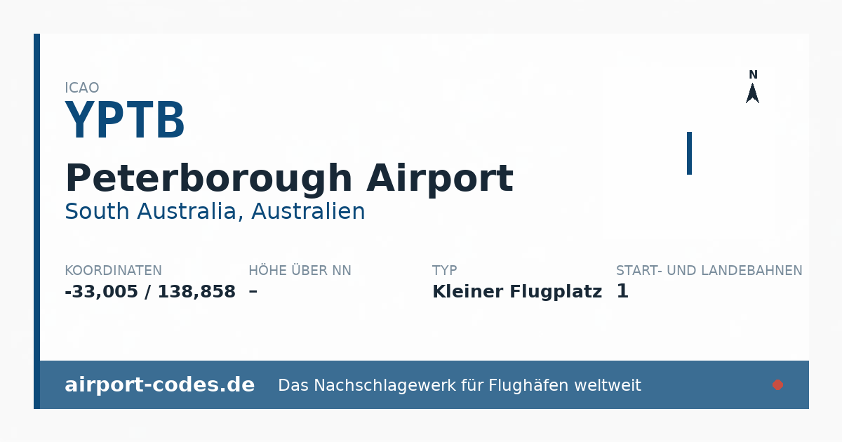 Generierte Übersichtsgrafik zum Flughafen Peterborough Airport mit Codes, Koordinaten und Bahnenskizze